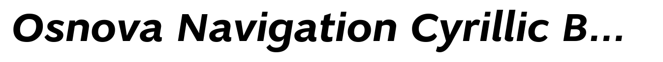 Osnova Navigation Cyrillic Bold Italic